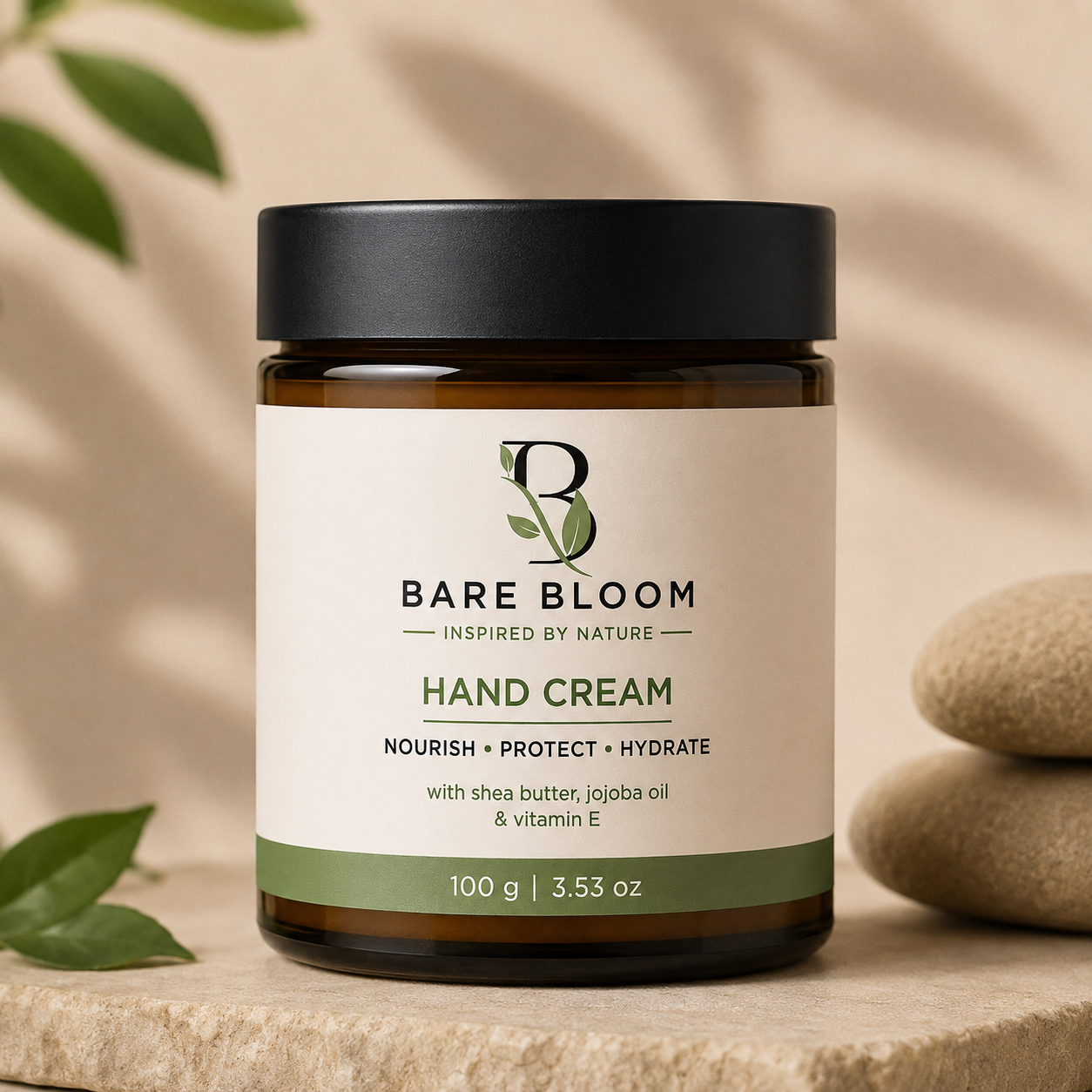 BareBloom Nourishing Hand Cream jar